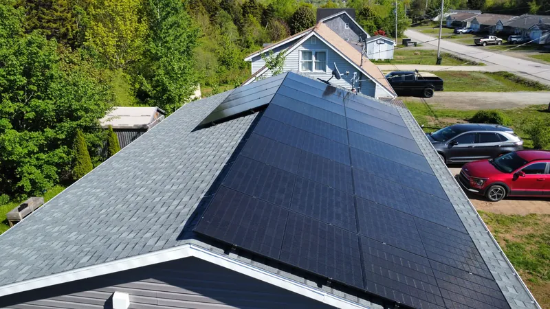 Full run of solar modules along the Digby roof