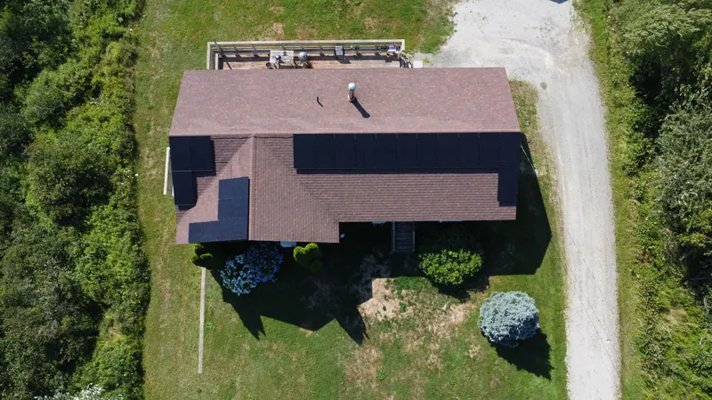 Top-down view of the Saint Alphonse home and both sub-arrays